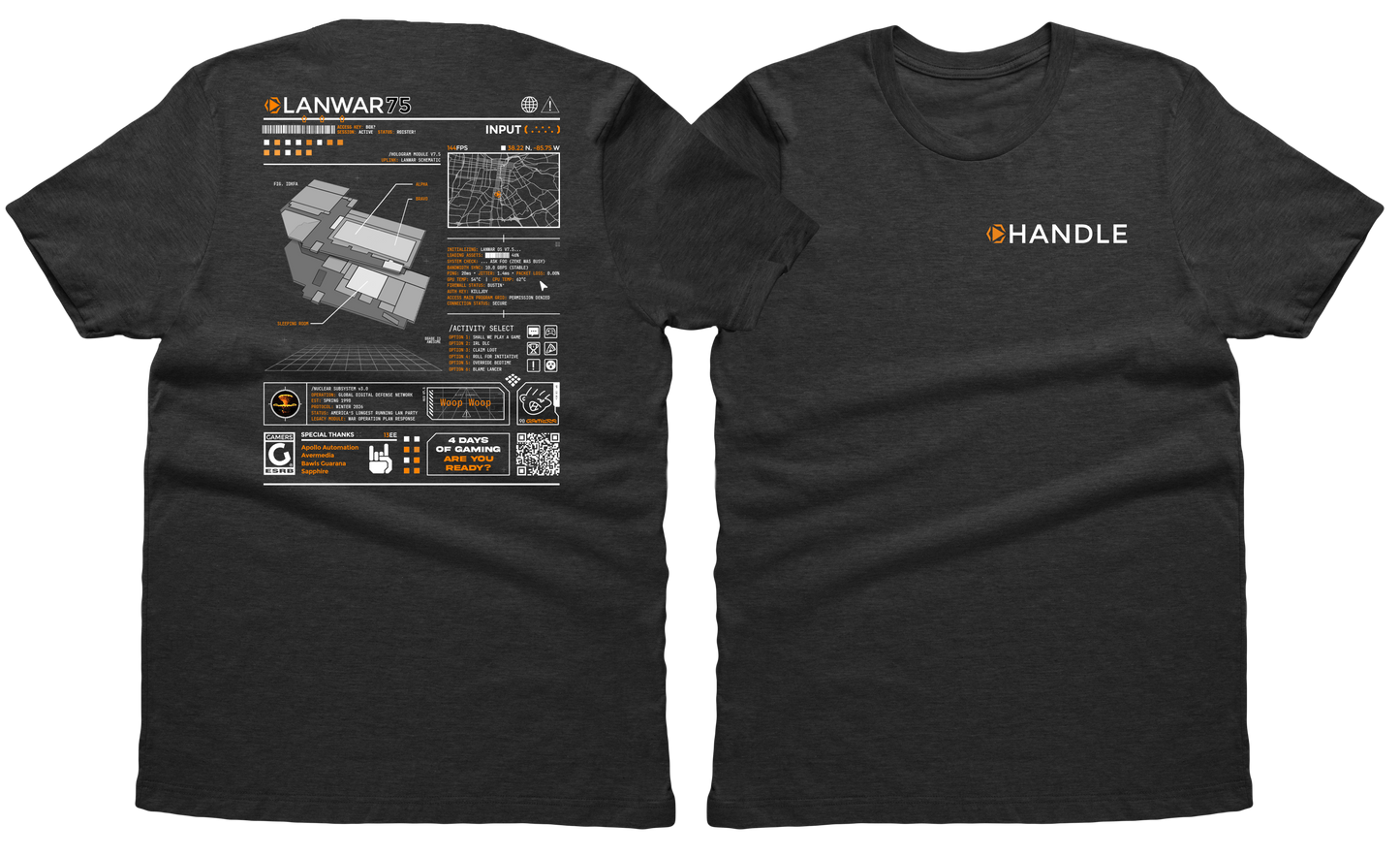 Lanwar 75 Tee - Graphite Blend